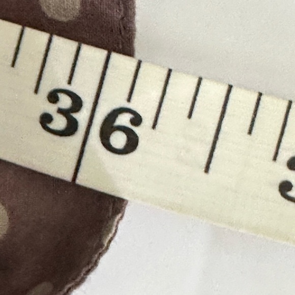 Garnet Hill sz. 4p dress fit and partial flair. Medium brown with a white dot - Picture 7 of 15